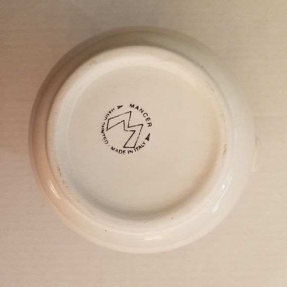 Mancer Valentine’s Day Hand Painted White Pitcher Red Hearts  5" Tall Italy - Picture 6 of 6